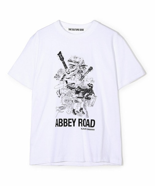 【THE CULTURE CODE x Klaus Voormann x MEN'S BIGI 】 別注プリントTシャツ＜Abbey Road＞