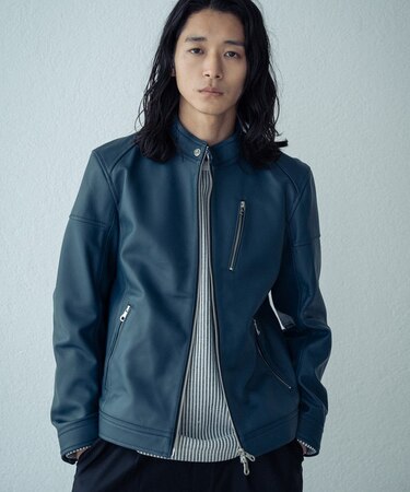 SHEEP LEATHER/シープレザー シングルライダースジャケット