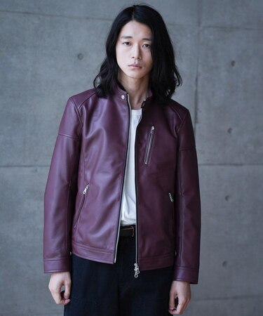 SHEEP LEATHER/シープレザー シングルライダースジャケット