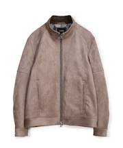 フェイクスエードダンボール ライダースジャケット＜ストレッチ＞