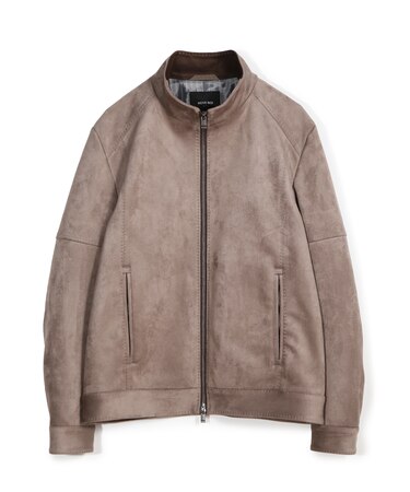 フェイクスエードダンボール ライダースジャケット＜ストレッチ＞