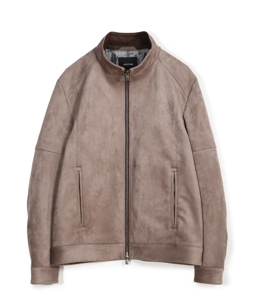 フェイクスエードダンボール ライダースジャケット＜ストレッチ＞