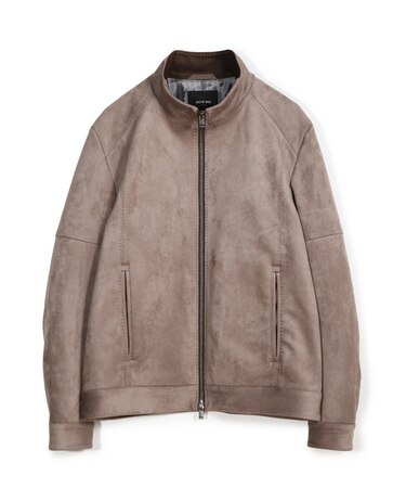 フェイクスエードダンボール ライダースジャケット＜ストレッチ＞