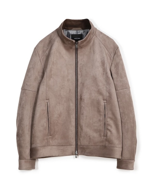 フェイクスエードダンボール ライダースジャケット＜ストレッチ＞