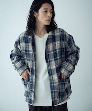 ダメージネルチェックシャツブルゾン
