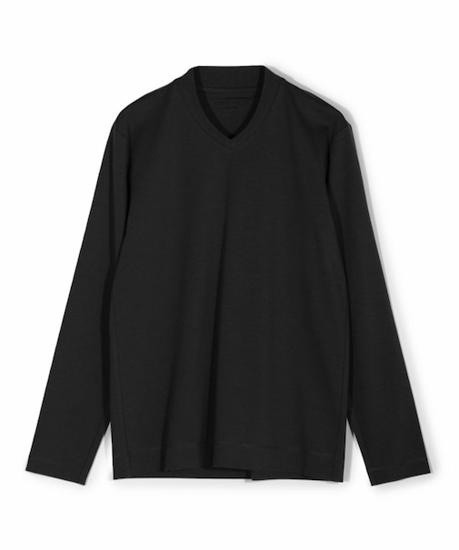 【ACTIVE TAILOR/アクティブテイラー】シルケットスムースVネック長袖Tシャツ