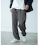 ストレッチヒッコリーワンタックワイドテーパードパンツ