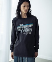 パウダー加工ビンテージロゴロンT