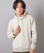 リラックスフィットフェイクスウェード パーカー