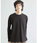 異素材コンビ ワッフルジャガードTee