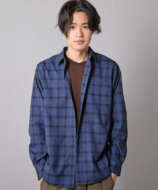 トロピカルチェックシャツ