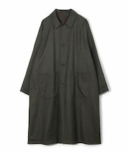【50th Anniv . 中田 慎介】 COTTON TWILL x WOOL HOUND'S TOOTH REVERSIBLE COAT