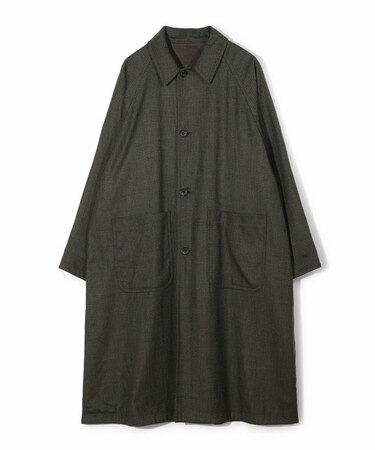 【50th Anniv . 中田 慎介】 COTTON TWILL x WOOL HOUND'S TOOTH REVERSIBLE COAT