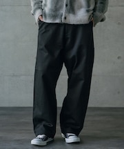 ヘビーカツラギバレルレッグワイドパンツ