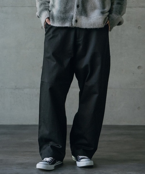 ヘビーカツラギバレルレッグワイドパンツ