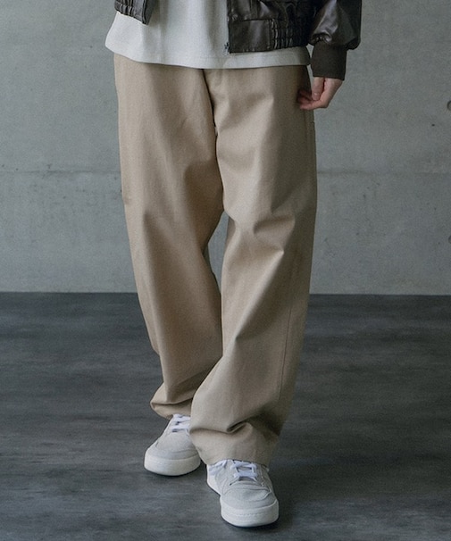 ヘビーカツラギバレルレッグワイドパンツ