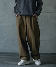 ヘビーカツラギバレルレッグワイドパンツ