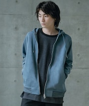 フェイクスエードZIPUPパーカー