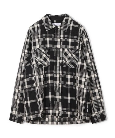 【Wax London/ワックスロンドン】Whiting バスケット織チェック柄シャツジャケット
