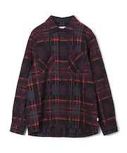 【Wax London/ワックスロンドン】Whiting バスケット織チェック柄シャツジャケット