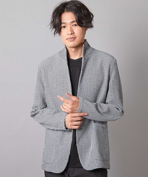 ポリニットスタンドカラーJKT