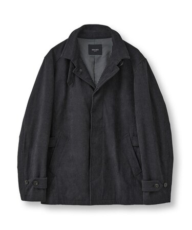 ヘリンボーンプリント スタンドカラーブルゾン＜ストレッチ＞