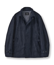 ヘリンボーンプリント スタンドカラーブルゾン<ストレッチ>