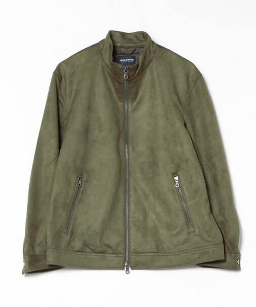 ビーガンスウェード ジップブルゾン