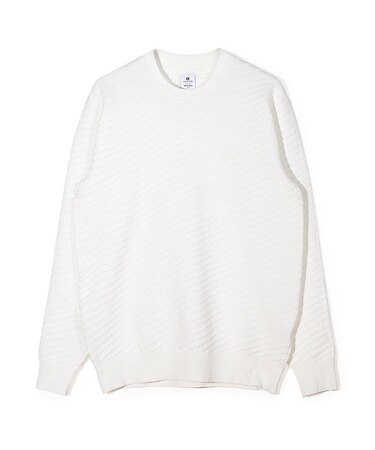 【COLE HAAN/コール ハーン】別注ブリスタージャガードハイゲージニットTEE＜マシンウォッシャブル＞
