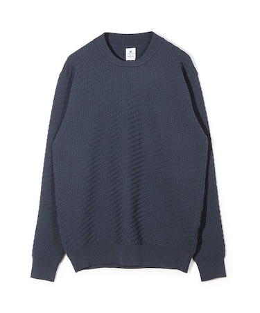 【COLE HAAN/コール ハーン】別注ブリスタージャガードハイゲージニットTEE＜マシンウォッシャブル＞