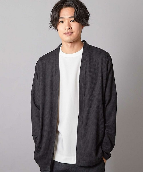 1PIU1UGUALE3 RELAX ×JUST PLAY】 SLEEVE LOGO KNIT CARDIGAN