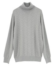 【ACTIVE TAILOR/アクティブテイラー】12Gジャカードタートルネックニット