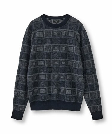 リンクスジャカード クルーネックニット