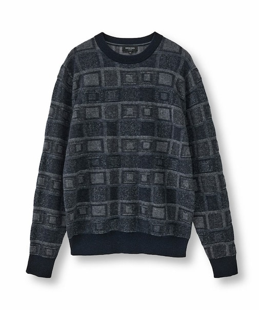 リンクスジャカード クルーネックニット