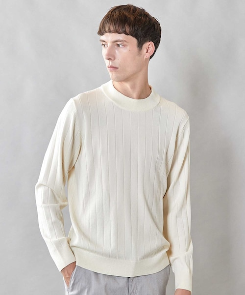 吸湿・発熱・保温】ウォッシャブル モックネックニット｜メンズビギの