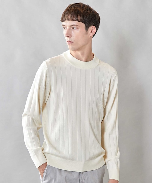 【 吸湿・発熱・保温】ウォッシャブル モックネックニット