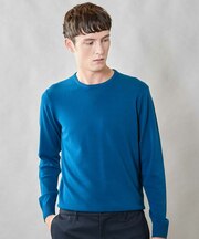 【 吸湿・発熱・保温】ウォッシャブル クルーネック ニット