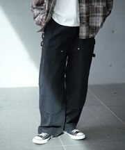 12ozコットンダックダブルニーペインターパンツ