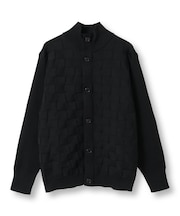 【ACTIVE TAILOR/アクティブテイラー】リンクスブロックジャカードカーディガン