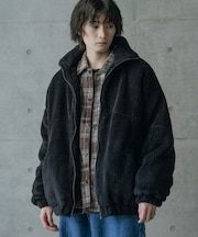 Wシャギーフリーススタンドブルゾン