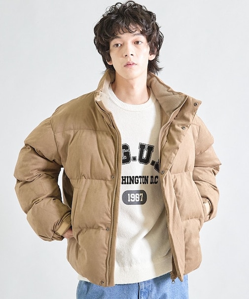 ビーガンスウェード中綿ブルゾン