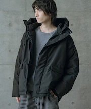 タスランポリエステル中綿フードブルゾン