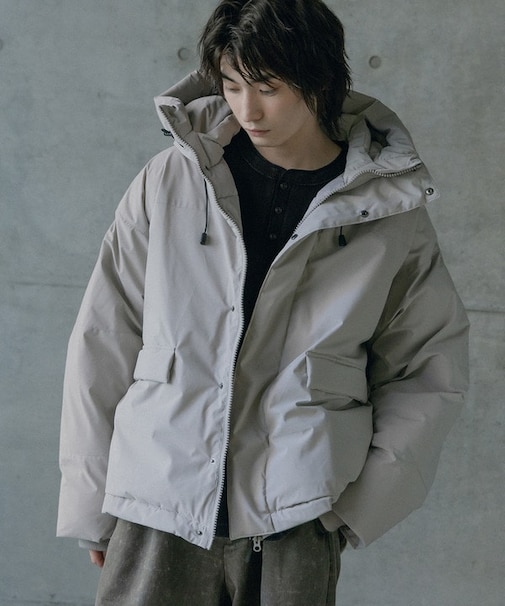タスランポリエステル中綿フードブルゾン