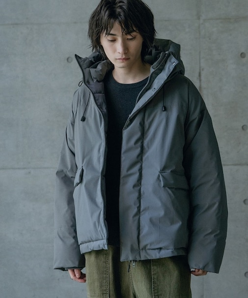 タスランポリエステル中綿フードブルゾン