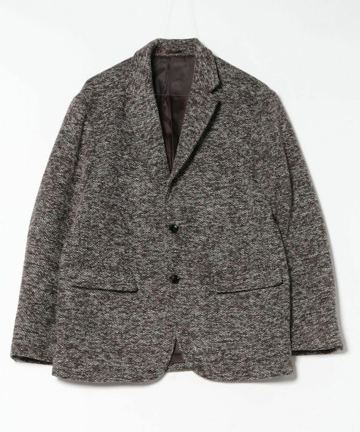 メランジニット風テーラードジャケット