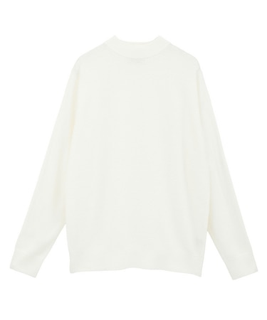 12Gジャカードモックネックニット