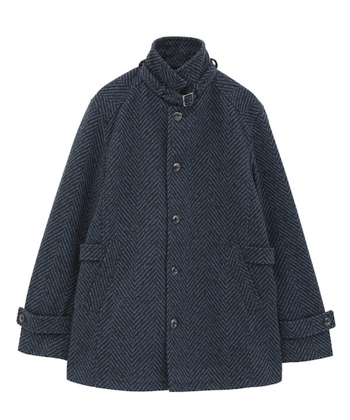 スタンドカラーウールヘリンボーンブルゾン