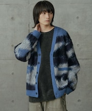 カモフラ風Wジャガードカーディガン