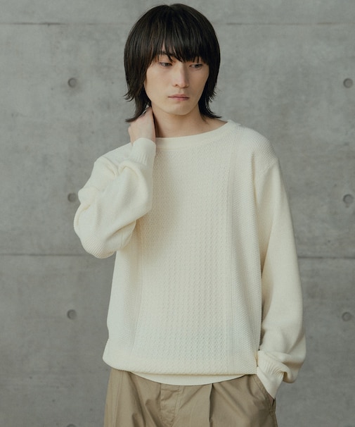 12Gウール混ハイゲージクルーネック