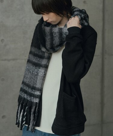 モヘアライクマフラー